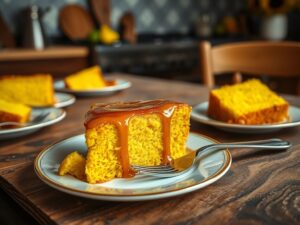 Bolo de Fubá com Goiabada Delícia