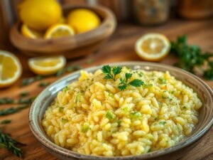 Risoto de Limão Siciliano com Toque de Ervas