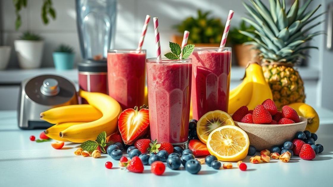 Receitas de smoothies energéticos para o seu dia a dia