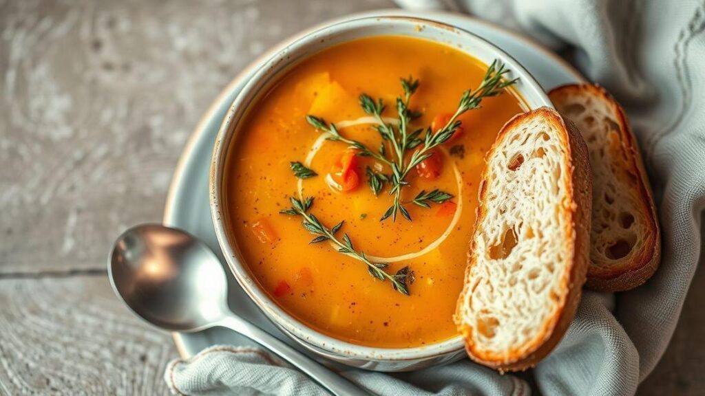 Sopas leves de outono