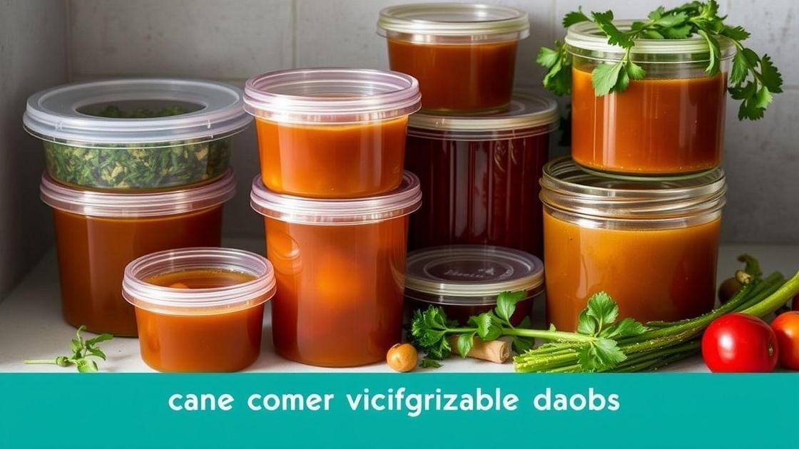 Dicas de armazenamento e utilização do caldo