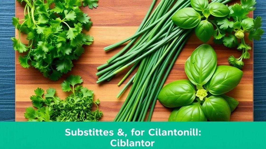 Substituições e variações do coentro em receitas