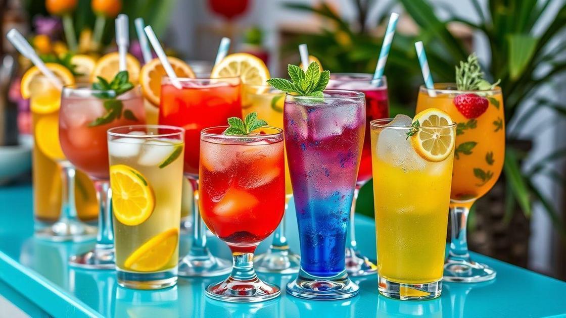 Sugestões de combinações de sabores para drinks