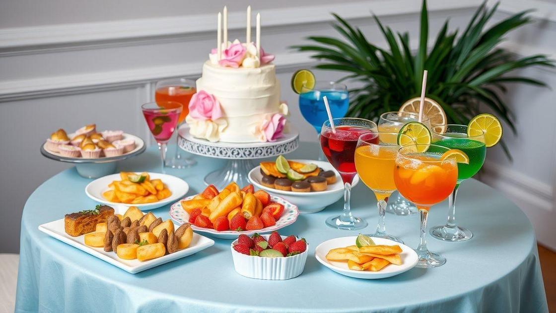 Planejando o cardápio: do aperitivo ao bolo