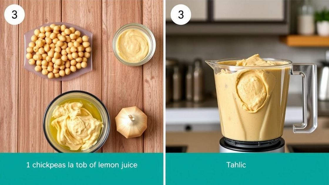 Passo a passo do preparo do hummus