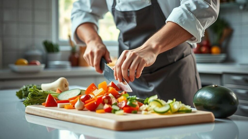 Cortes de legumes profissionais