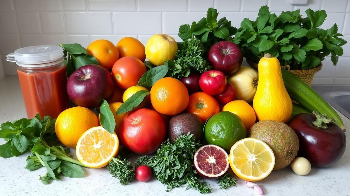 Ingredientes frescos para suas receitas detox