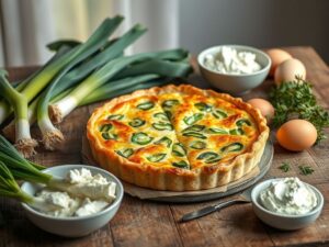 Quiche de Alho-Poró e Ricota Deliciosa
