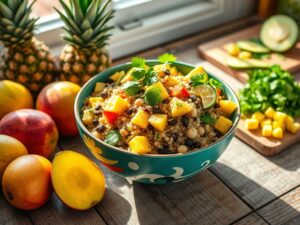 Salada de Grãos com Frutas Tropicais