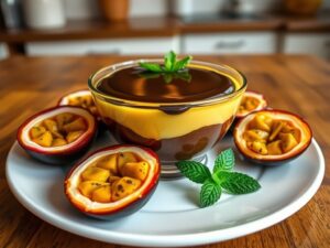 Mousse de Maracujá com Chocolate Delícia Tropical