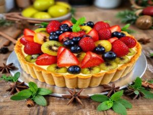 Torta de Frutas Natalinas Encantadas