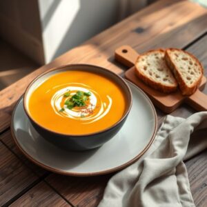 Sopa de Abóbora com Gengibre: Calor e Sabor