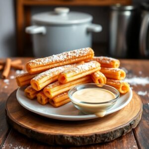 Churros Crocantes com Doce de Leite